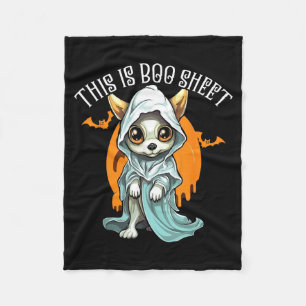 Chihuahua Halloween Puppy Trick Or Treat Spooky Fleece Blanket