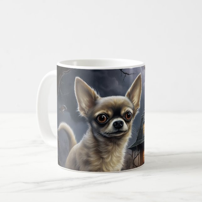 chihuahua Halloween Scary  Coffee Mug (Front Left)