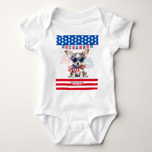 Chihuahua Happy 4Th Of July America Patriotic USA Baby Bodysuit