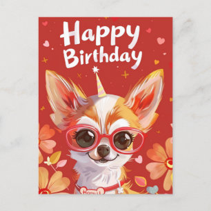Chihuahua Happy Birthday  Postcard