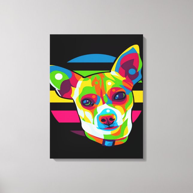 Chihuahua Head_Dog Lover Canvas Print (Front)