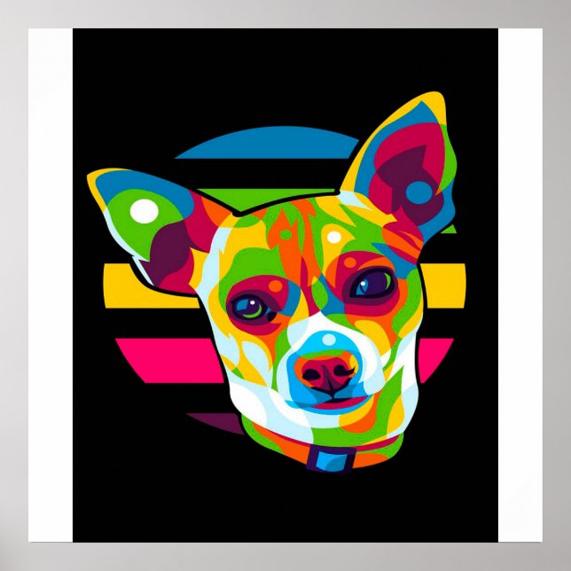 Chihuahua Head_Dog Lover Poster (Front)