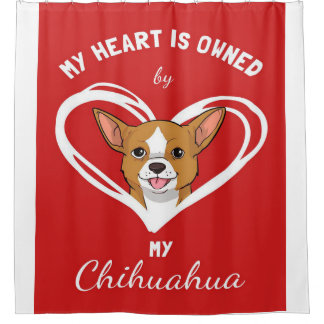 Chihuahua Heart_Dog Lover Shower Curtain