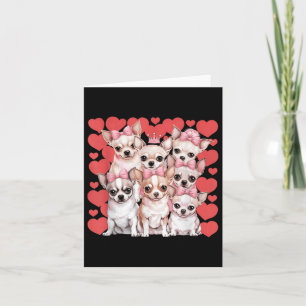 Chihuahua Heart Valentines Day Couple  Card