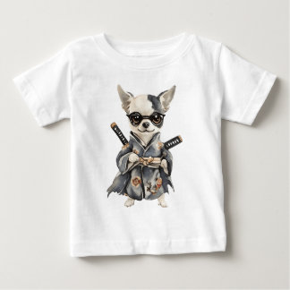 Chihuahua Heroes – Watercolor Dog HAND DRAWING  Baby T-Shirt