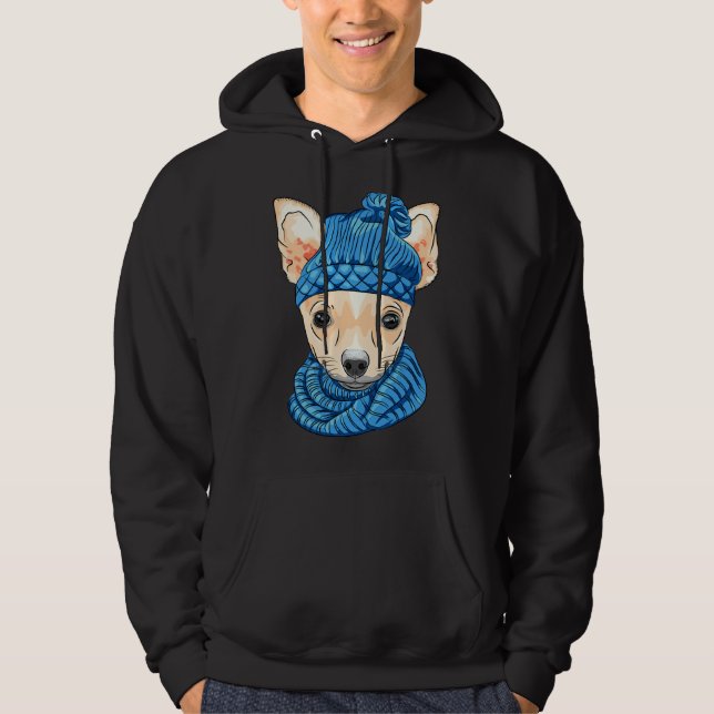 Chihuahua Hipster Hoodie (Front)