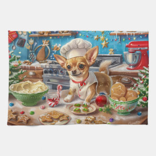 Chihuahua Holiday Baking: Festive Christmas Tea Towel