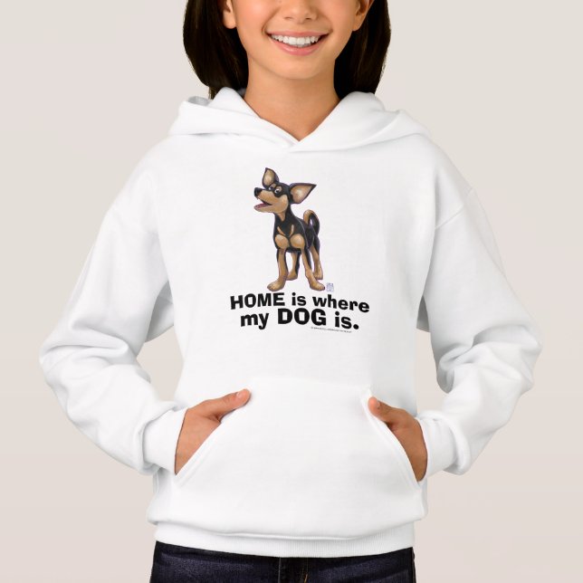 Chihuahua HOME is where my DOG is T-shirt (Front)