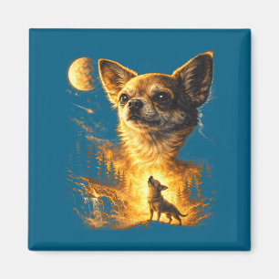 Chihuahua howling the moon funny chihuahua meme do magnet
