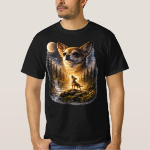  Chihuahua Howling to The Moon Vintage , 90s Retro T-Shirt