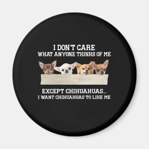 Chihuahua I Don't Care What Anyone Thinks Of Me Magnet