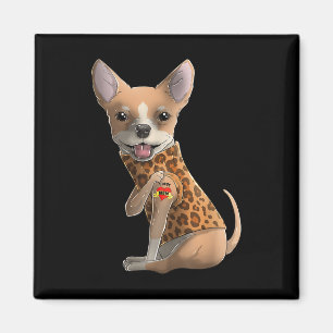 Chihuahua I Love Mum Tattoo Dog Shirt Funny Mother Magnet