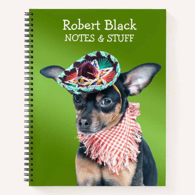 Chihuahua in a Mexican Sombrero Notebook (Front)