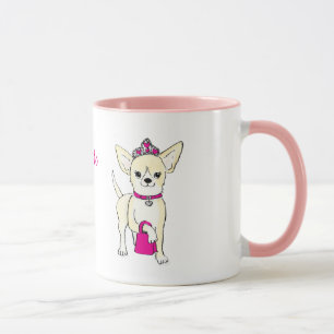 Chihuahua in a tiara personalised mug