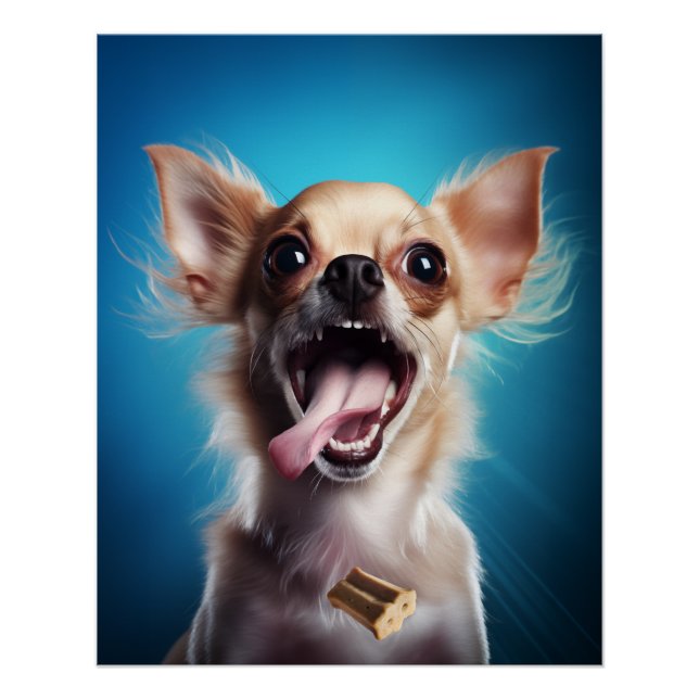 Chihuahua In Action Poster (Front)