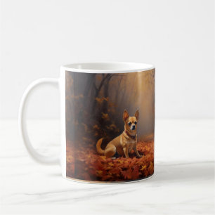 Chihuahua in Autumn Leaves Fall Inspire  Coffee Mug