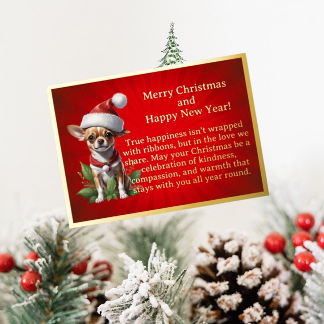 Chihuahua in Santa Hat Foil Card (Creator Uploaded)