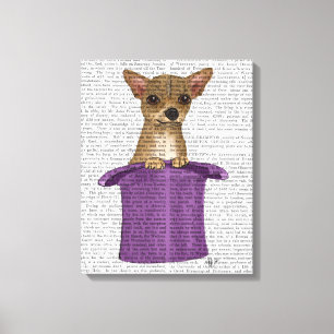 Chihuahua in Top Hat Canvas Print