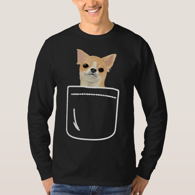 Chihuahua In Your Front Pocket Puppy T-Shirt (Front)