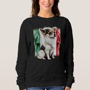 Chihuahua  Italy Flag Italian  Dog Souvenir Pizza  Sweatshirt