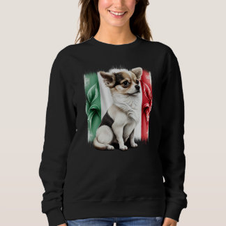 Chihuahua Italy Flag Italian Dog Souvenir Pizza Sweatshirt