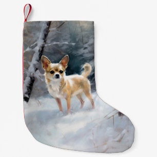 Chihuahua  Let It Snow Christmas Small Christmas Stocking