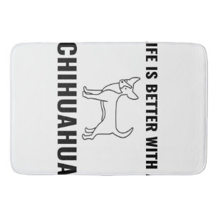 Chihuahua life_Dog Lover Bath Mat