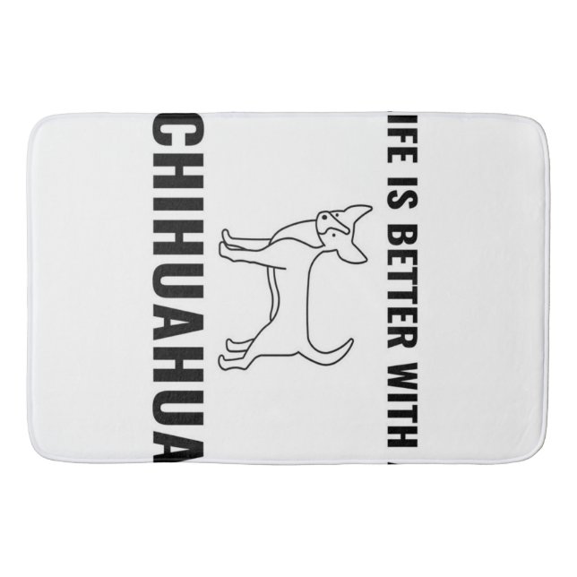 Chihuahua life_Dog Lover Bath Mat (Front)
