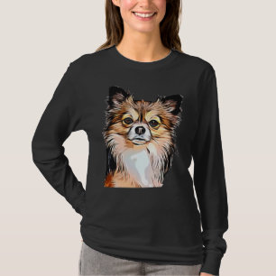 Chihuahua Long Coat Tri Color T-Shirt