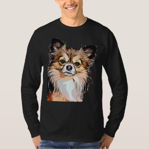 Chihuahua Long Coat Tri Colour T-Shirt