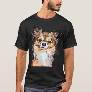 Chihuahua Long Coat Tri Colour T-Shirt
