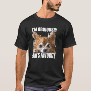 Chihuahua Long Hair Dog Dad's Favourite T-Shirt