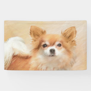 Chihuahua Long-Haired Dog Painting Original Art Banner