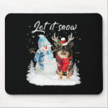 Chihuahua Long Haired Santa Dog Christmas Snowman  Mouse Pad<br><div class="desc">Chihuahua Long Haired Santa Dog Christmas Snowman Xmas</div>