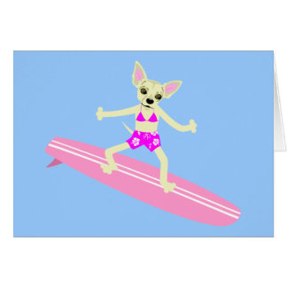 Chihuahua Longboard Surfer Girl
