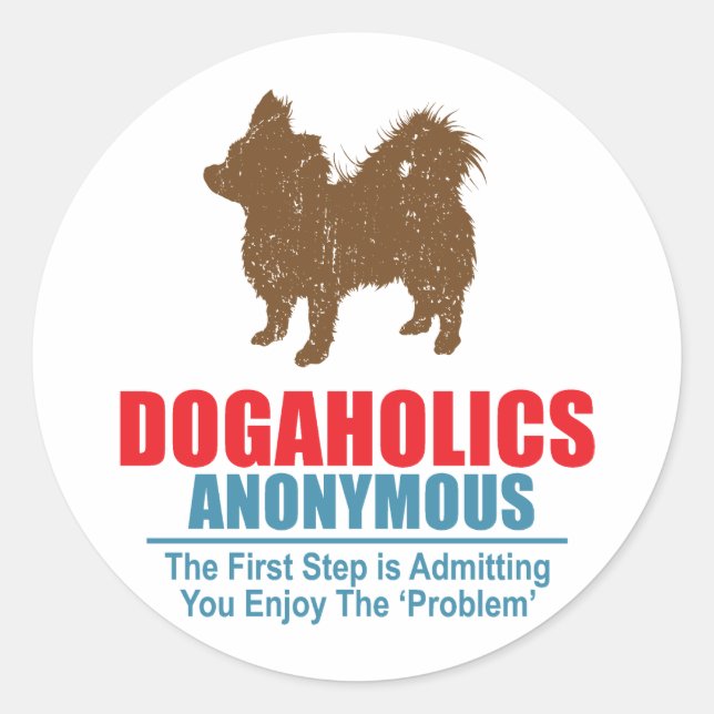 Chihuahua Longhaired Classic Round Sticker (Front)