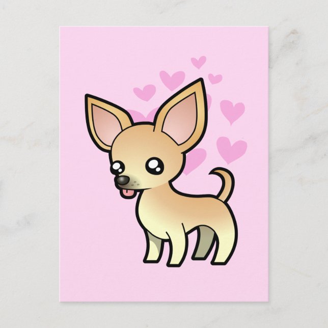 Chihuahua Love (smooth coat) Postcard (Front)