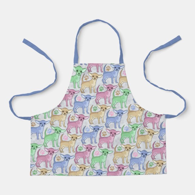 Chihuahua Lover Colourful Pattern Apron (Front)