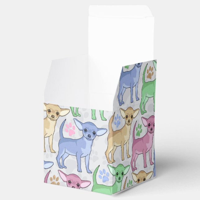 Chihuahua Lover Colourful Pattern Favour Box (Opened)