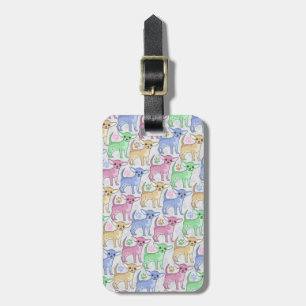 Chihuahua Lover Colourful Pattern Luggage Tag