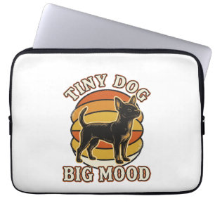 Chihuahua Lover Shirt Retro Engraved Dog Humor Des Laptop Sleeve