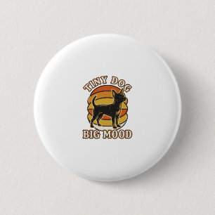 Chihuahua Lover Shirt Retro Engraved Dog Humour De 6 Cm Round Badge