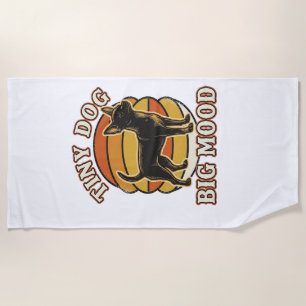 Chihuahua Lover Shirt Retro Engraved Dog Humour De Beach Towel