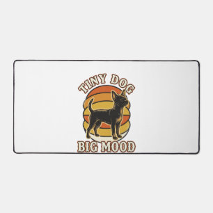 Chihuahua Lover Shirt Retro Engraved Dog Humour De Desk Mat