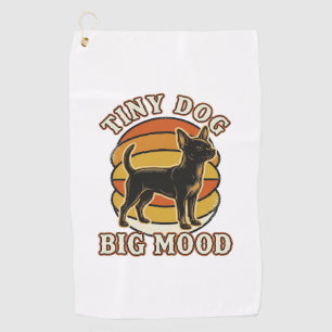 Chihuahua Lover Shirt Retro Engraved Dog Humour De Golf Towel