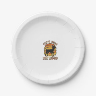 Chihuahua Lover Shirt Retro Engraved Dog Humour De Paper Plate