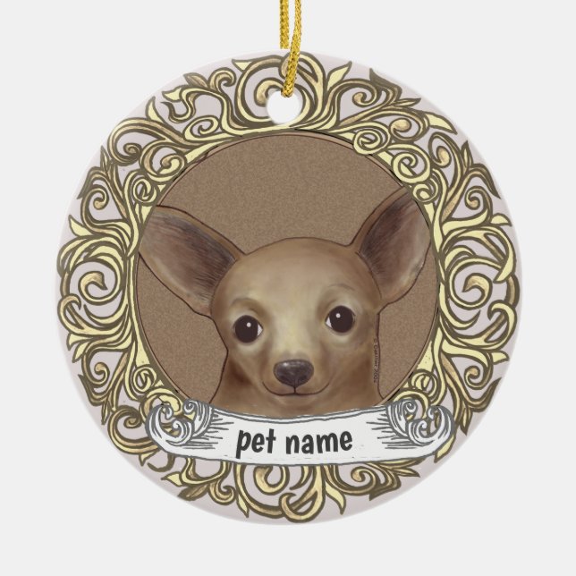 Chihuahua Loving Memory ornament (Front)