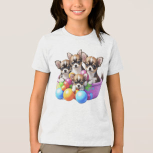 Chihuahua lustige Welpen Tri-Blend Shirt