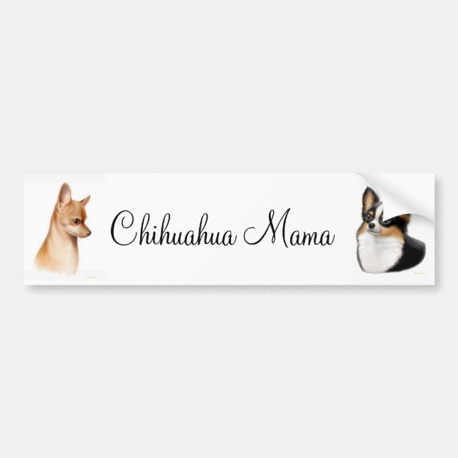 Chihuahua Mama Bumper Sticker (Front)