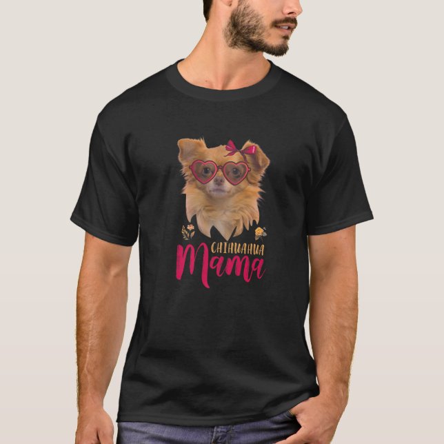Chihuahua Mama Chihuahua Mum Cute Pet Lover T-Shirt (Front)